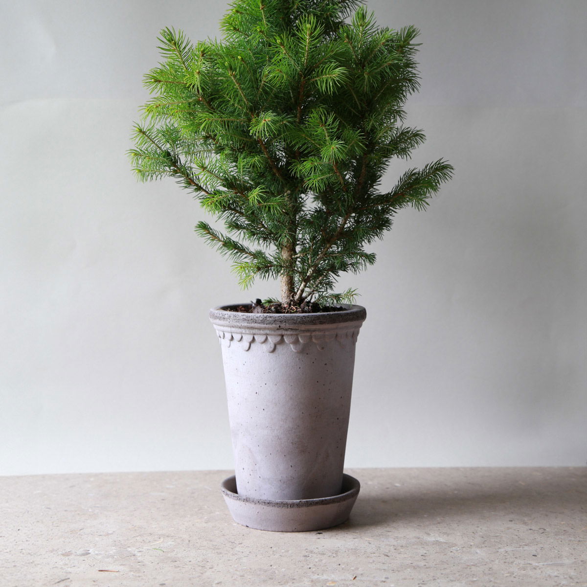 Copenhagen terracotta hoge pot / Grey