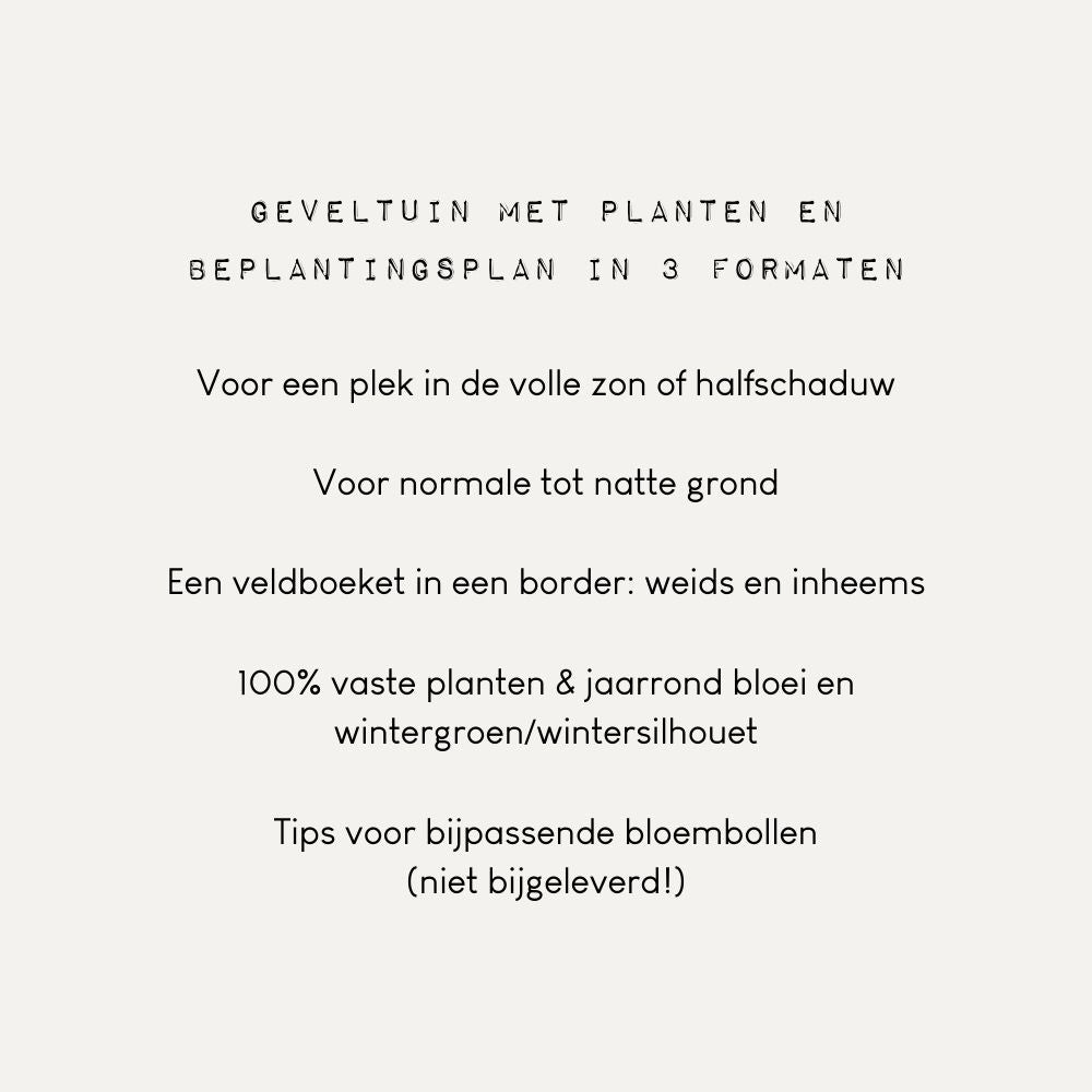 Geveltuin SPRINGFIELD voor halfschaduw en volle zon