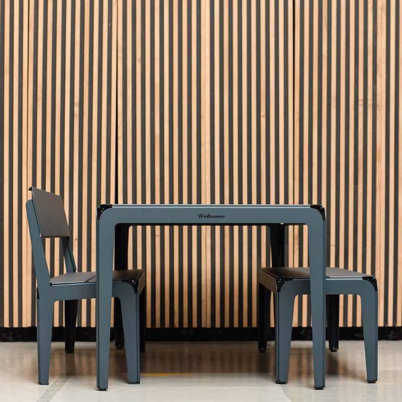 Bended bankje van Weltevree