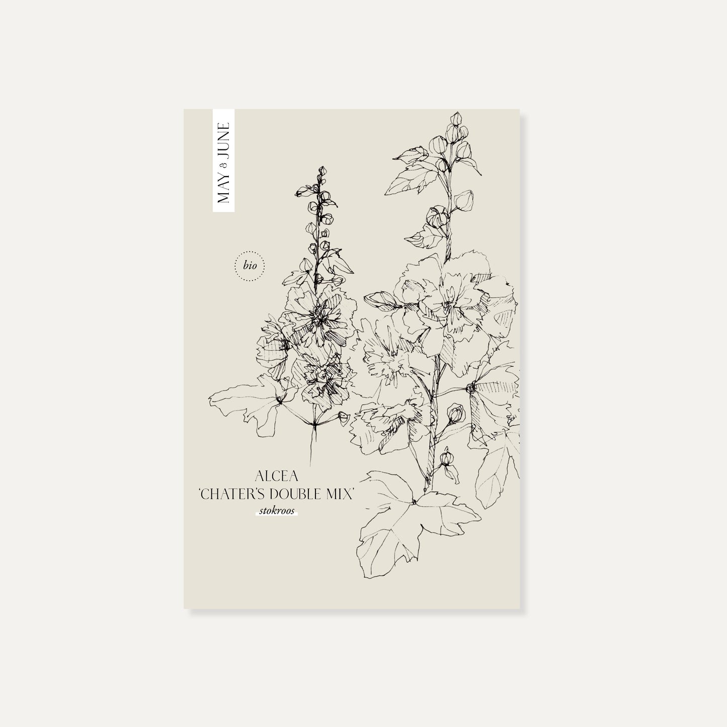 Alcea rosea ‘Chater's Double Mix’ (stokroos) BIO