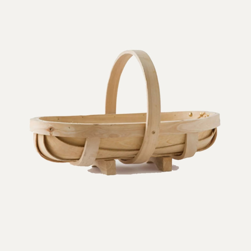 Houten oogstmand (Engelse 'trug')