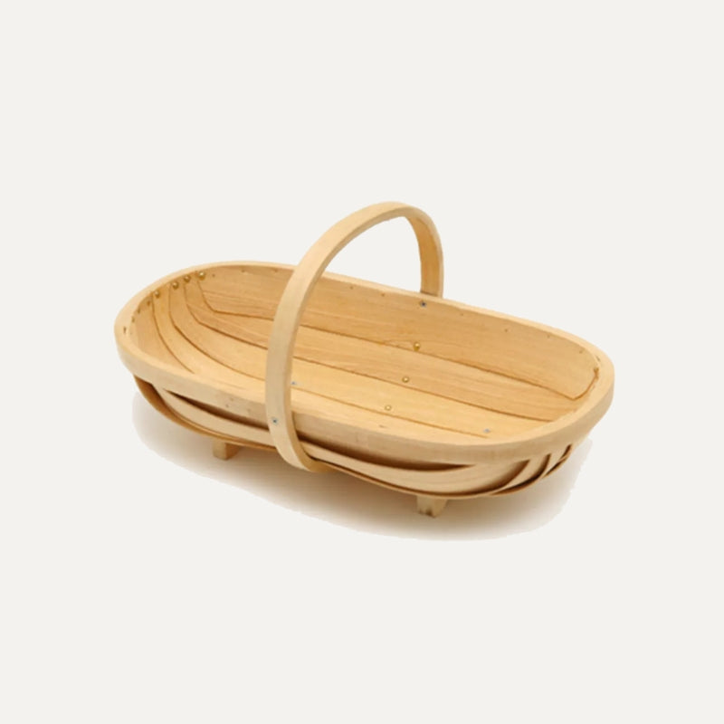 Houten oogstmand (Engelse 'trug')