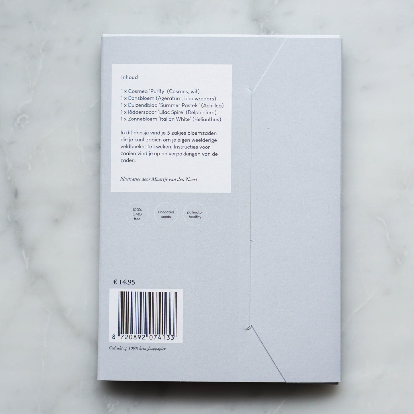 Boeket in een doosje 'Zwierig veldboeket'