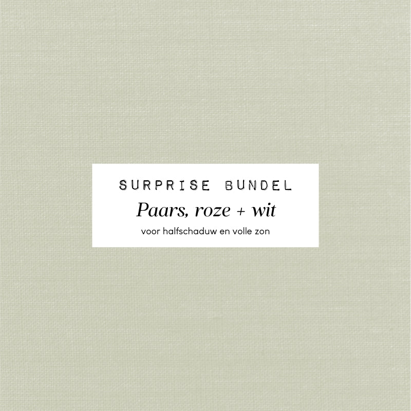 Verrassingsbundel - Paars, roze + wit