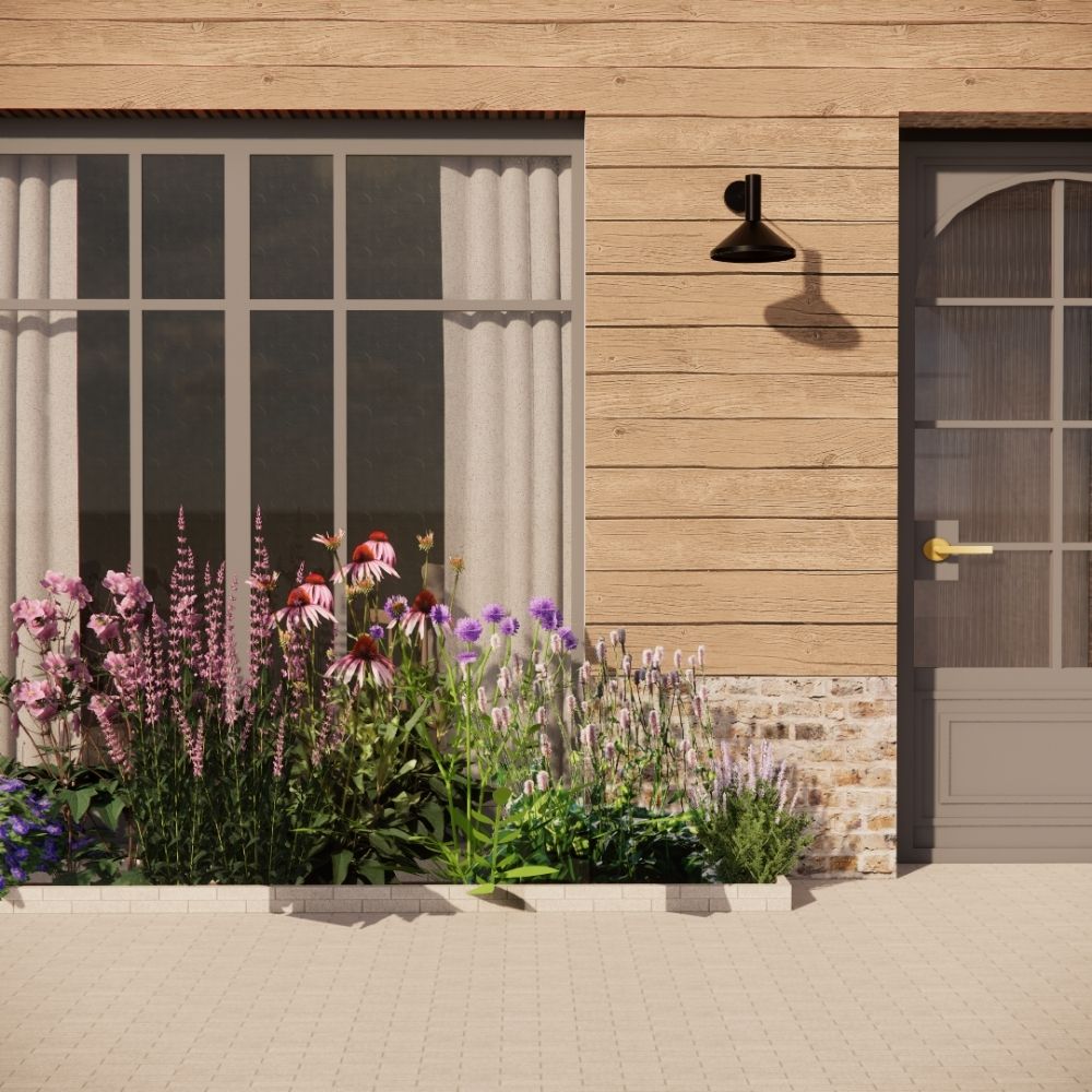Geveltuin MILLBROOK voor halfschaduw en volle zon