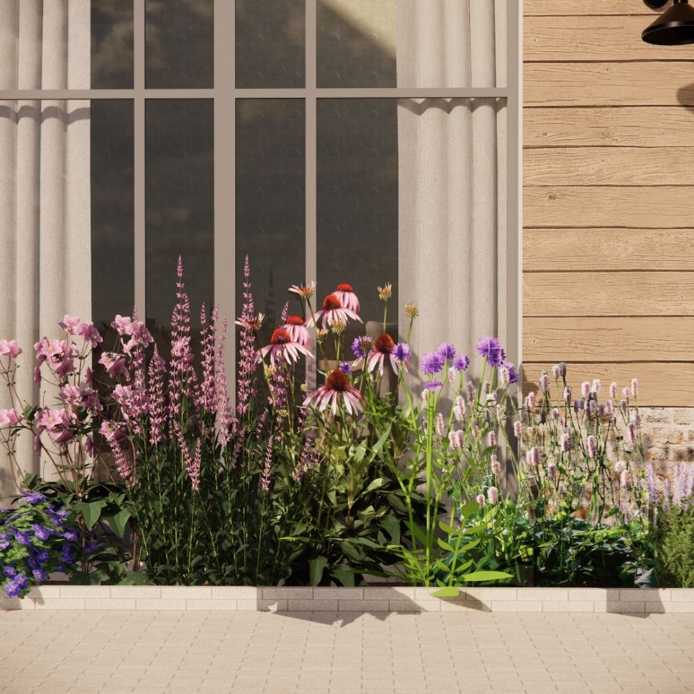 Geveltuin MILLBROOK voor halfschaduw en volle zon
