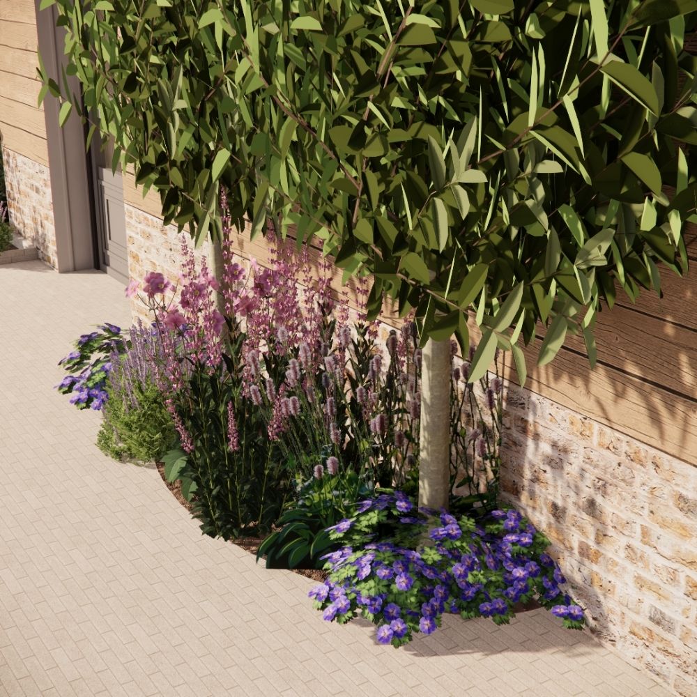 Geveltuin MILLBROOK voor halfschaduw en volle zon