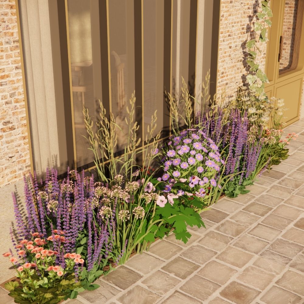 Geveltuin SPRINGFIELD voor halfschaduw en volle zon