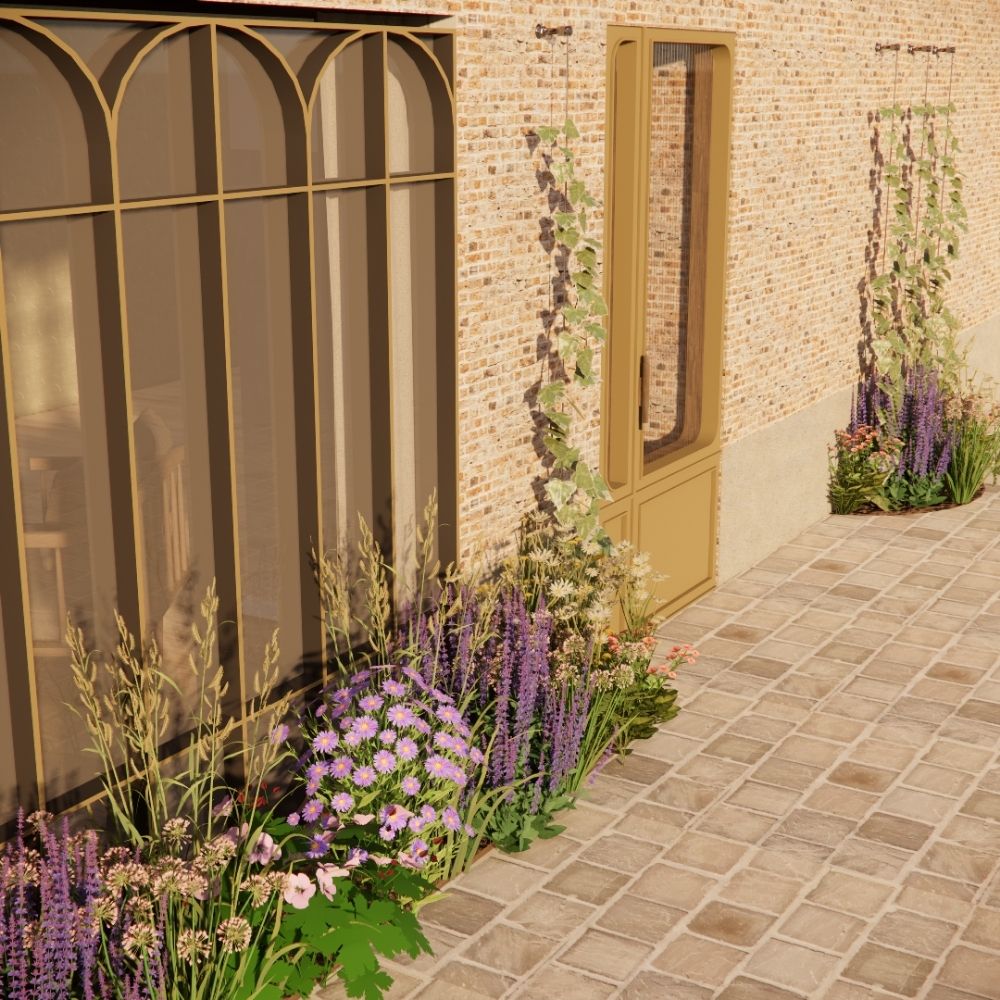 Geveltuin SPRINGFIELD voor halfschaduw en volle zon