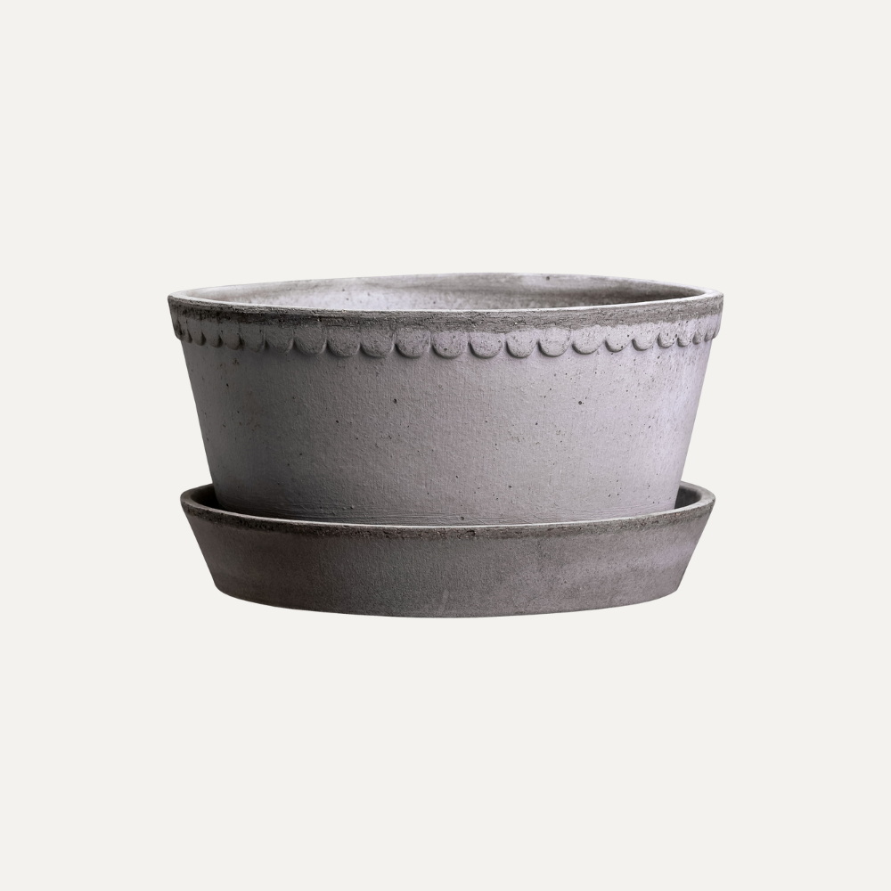 Helena terracotta lage pot / Grey