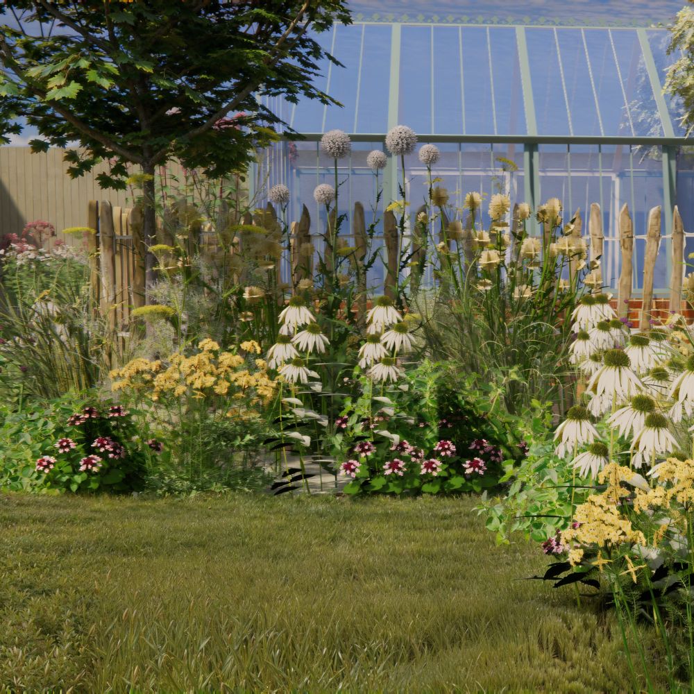 Borderpakket MAYFIELD voor volle zon in prairiestijl