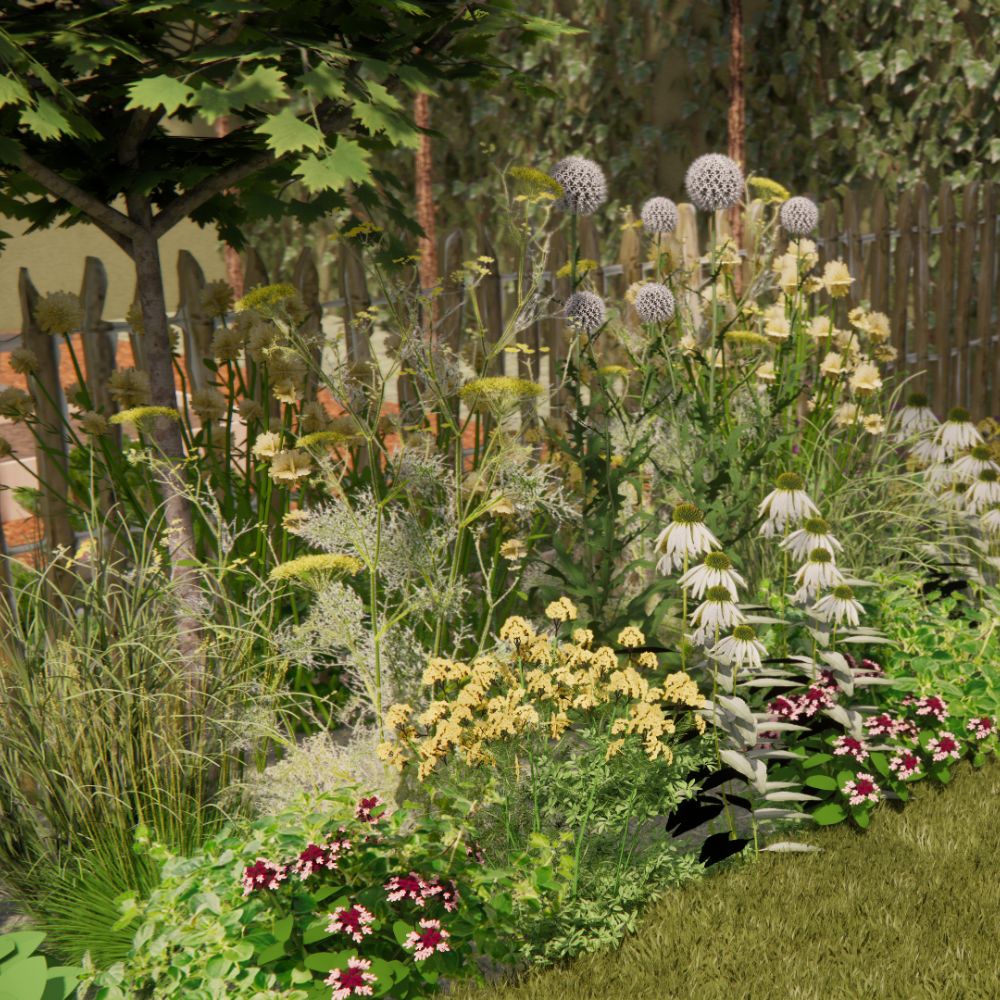 Borderpakket MAYFIELD voor volle zon in prairiestijl