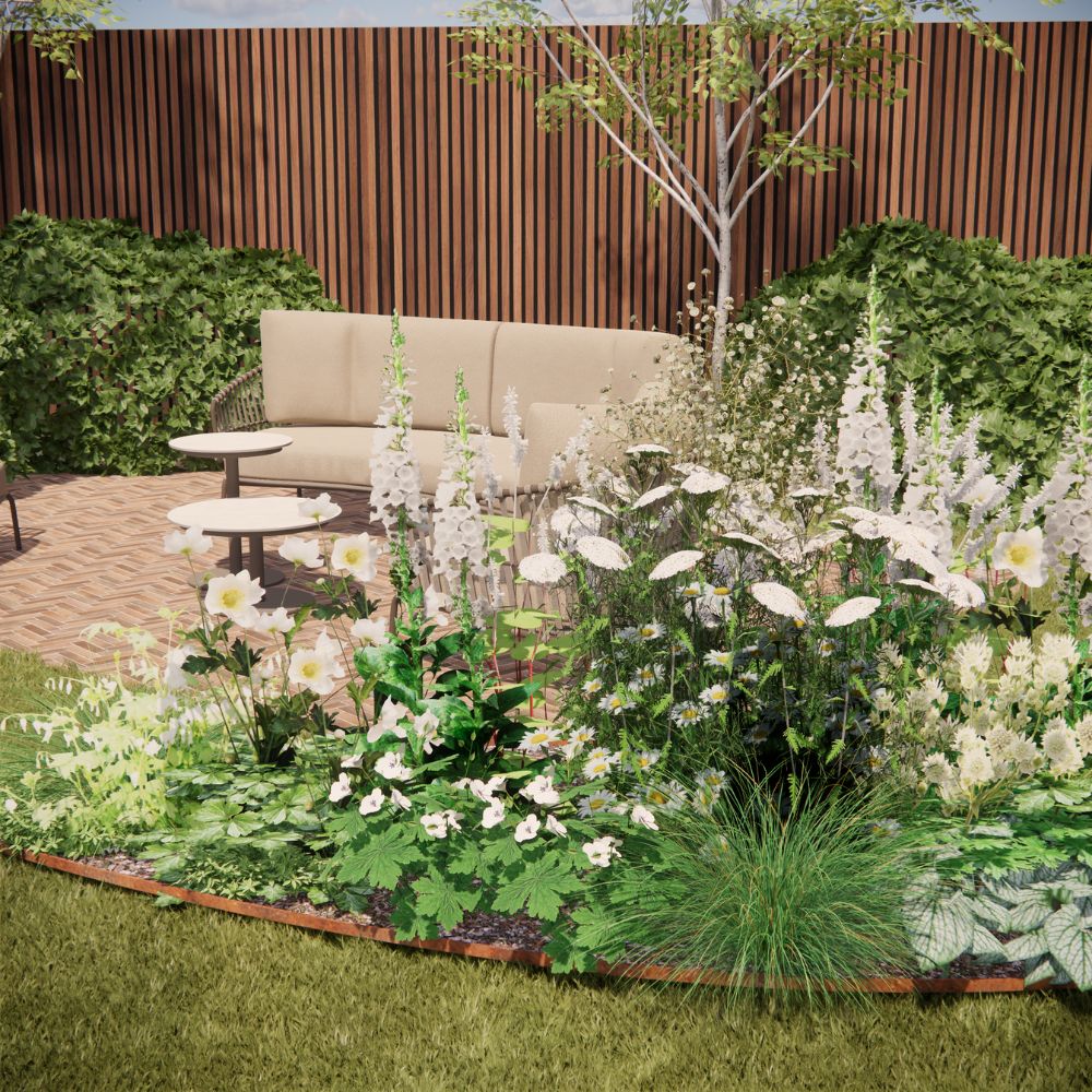 Borderpakket LANGHAM voor volle zon met struiken