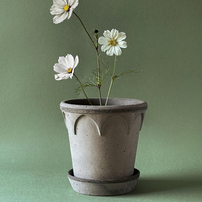 Elizabeth terracotta pot / Grey