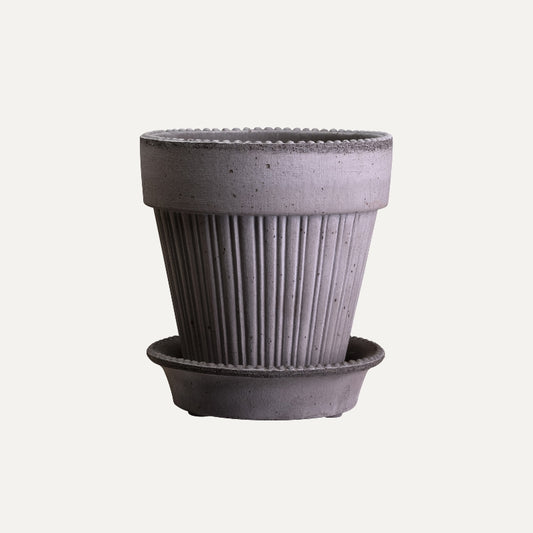 Simona terracotta pot / Grey