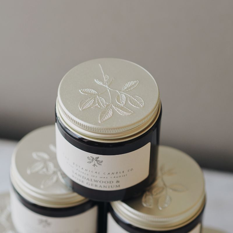 Sweet Orange & Geranium soy candle from Botanical Candle Co.