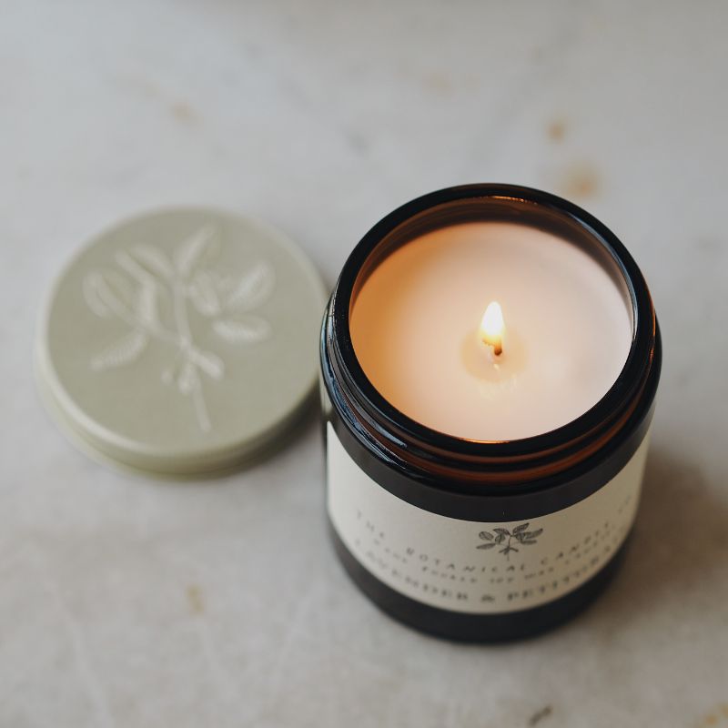 Sweet Orange & Geranium soy candle from Botanical Candle Co.