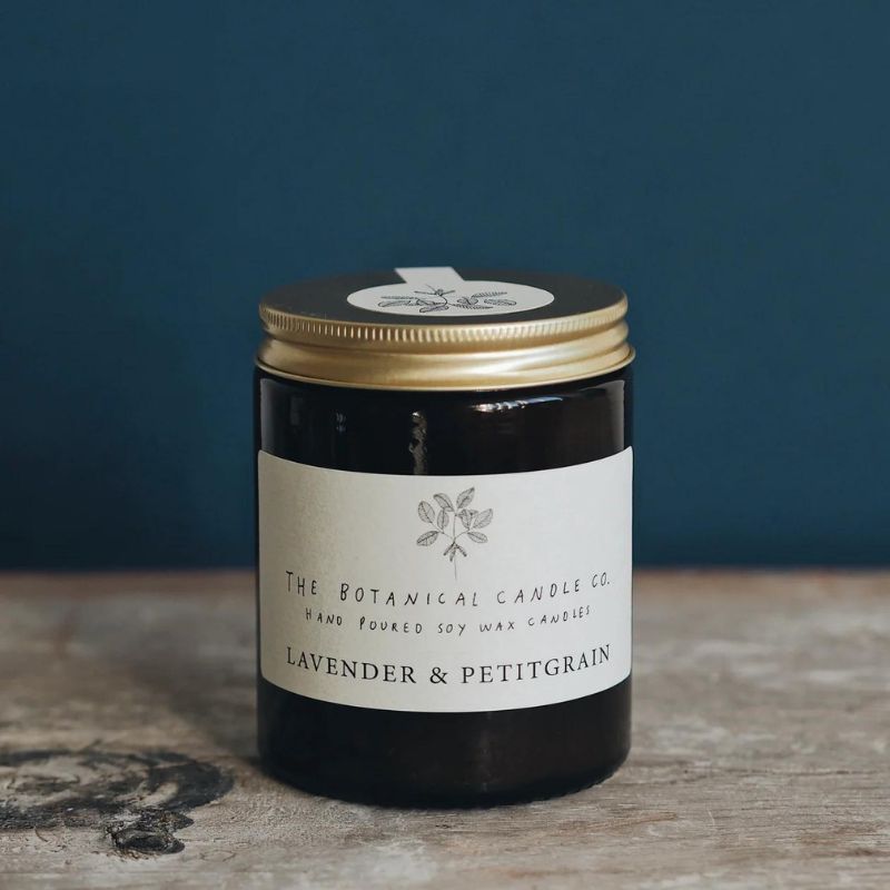 Lavender & Petitgrain soy candle from Botanical Candle Co.